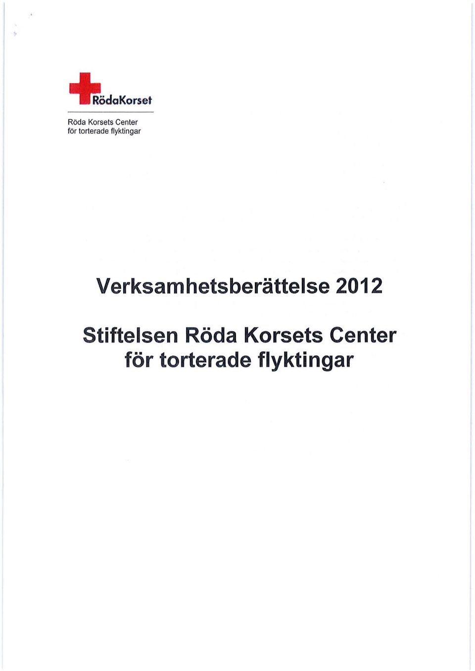 Verksamhetsberättelse 2012