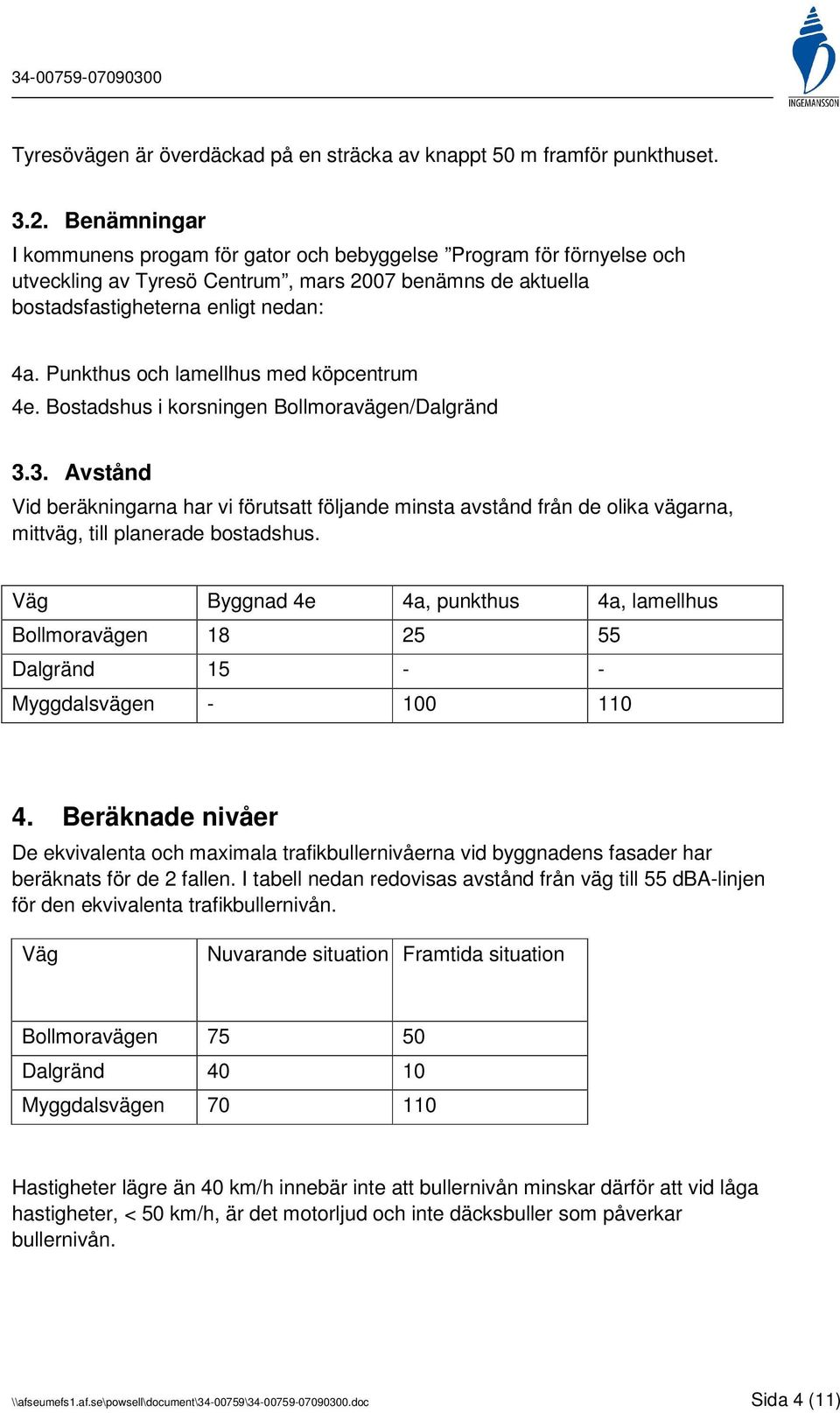 Punkthus och lamellhus med köpcentrum 4e. Bostadshus i korsningen Bollmoravägen/Dalgränd 3.