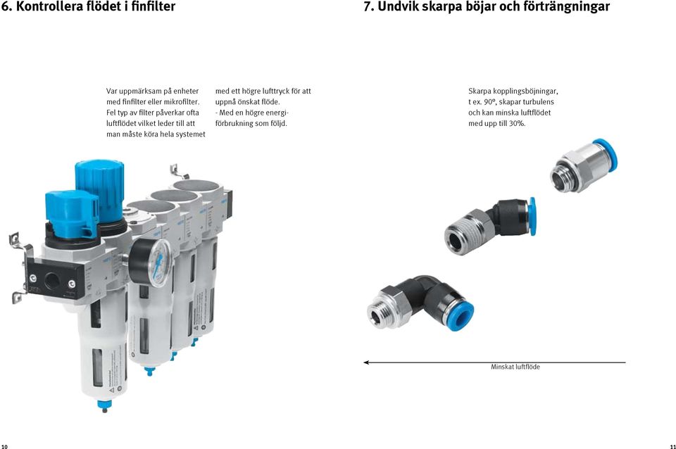 Fel typ av filter påverkar ofta luftflödet vilket leder till att man måste köra hela systemet med ett högre