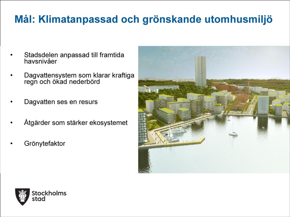 Dagvattensystem som klarar kraftiga regn och ökad nederbörd