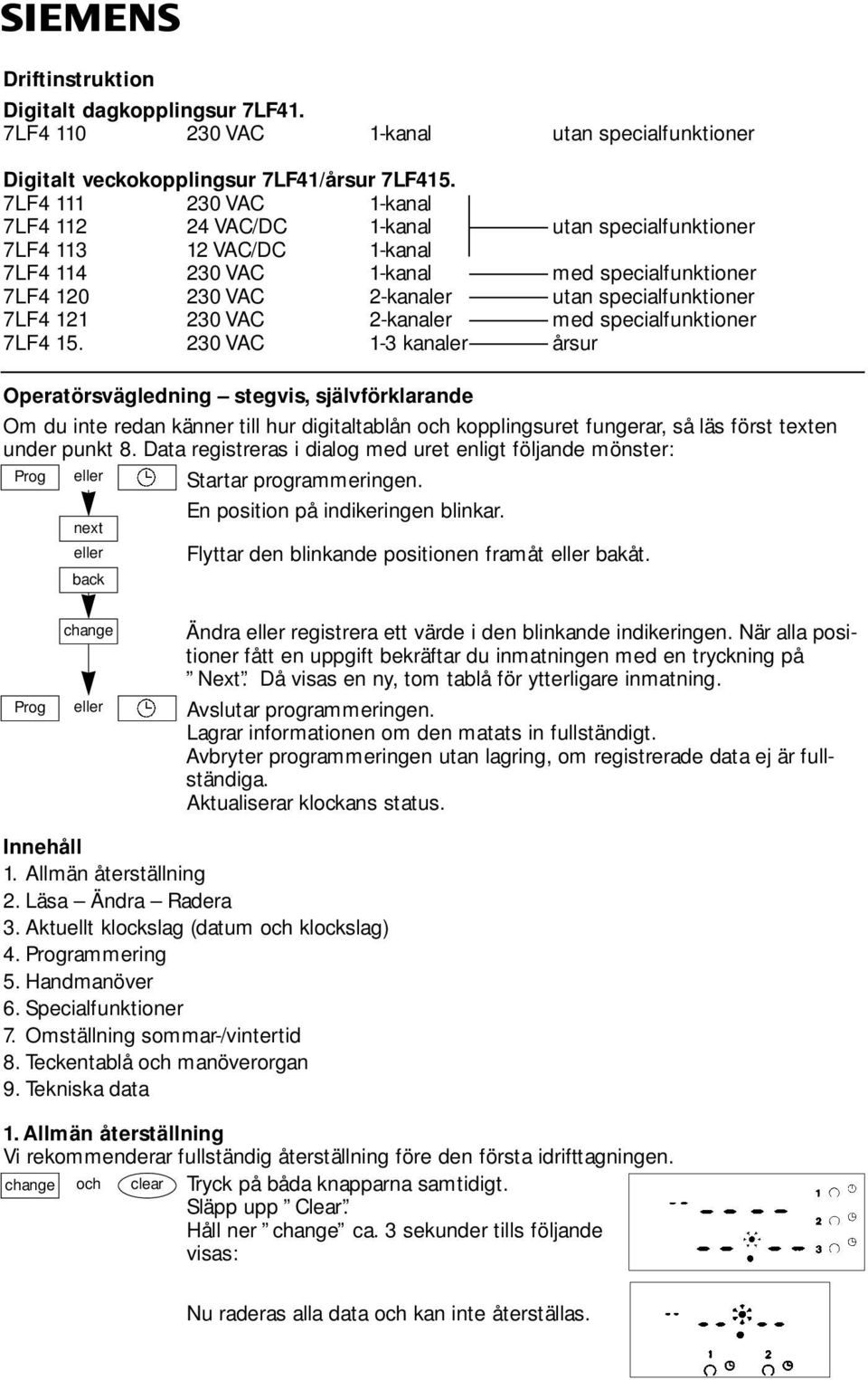 7LF4 121 230 VAC 2-kanaler med specialfunktioner 7LF4 15.