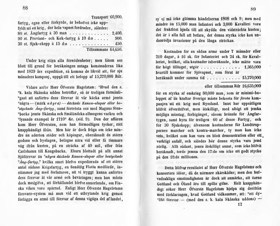 Under-krig stiga alla förnödenheter; men låtom oss blott till grund för beräkningen antaga konsinaderna lika lned 1829 års expedition, så komma de likväl att, för sju månaders kampanj, uppgå till ett