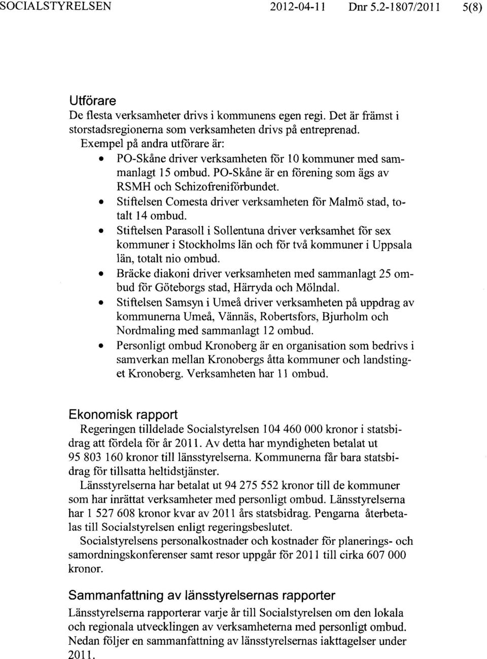 Lägesrapport för verksamheter med personliga ombud PDF Gratis nedladdning