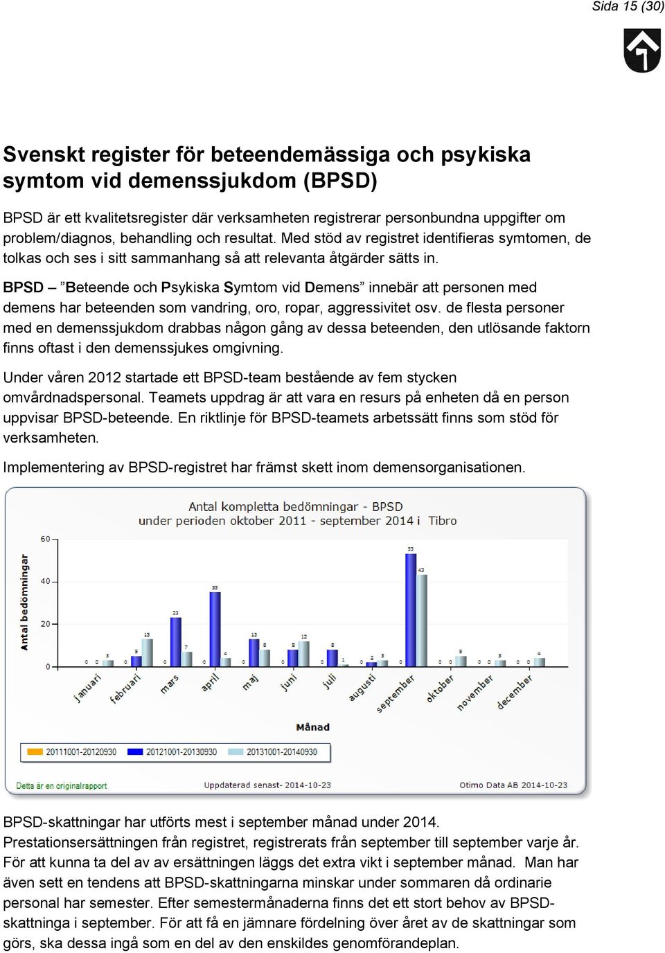 BPSD Beteende och Psykiska Symtom vid Demens innebär att personen med demens har beteenden som vandring, oro, ropar, aggressivitet osv.