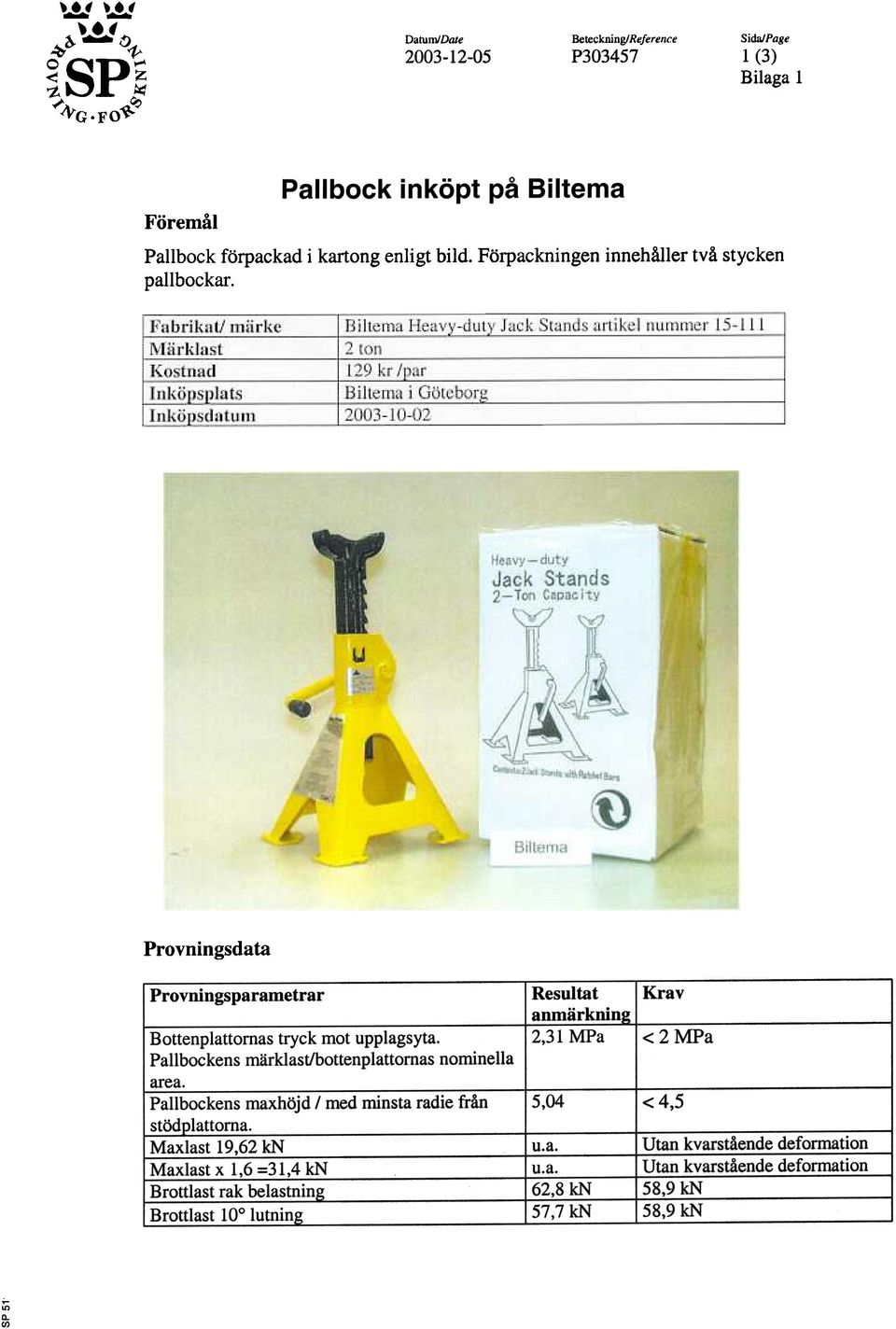 forpackad i kartong enligt bild Forpackningen