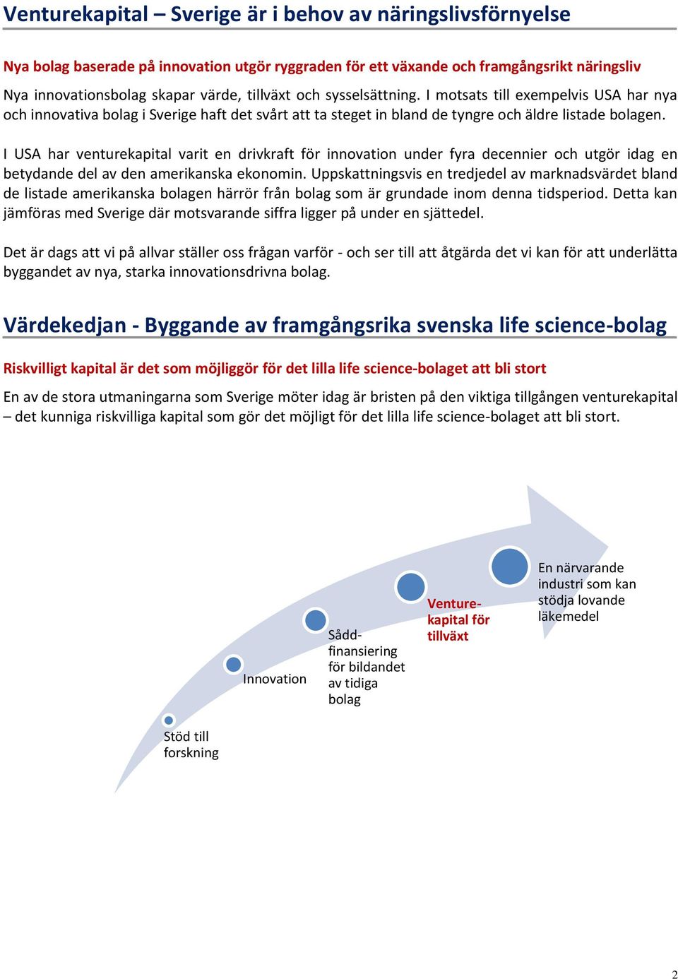 I USA har venturekapital varit en drivkraft för innovation under fyra decennier och utgör idag en betydande del av den amerikanska ekonomin.