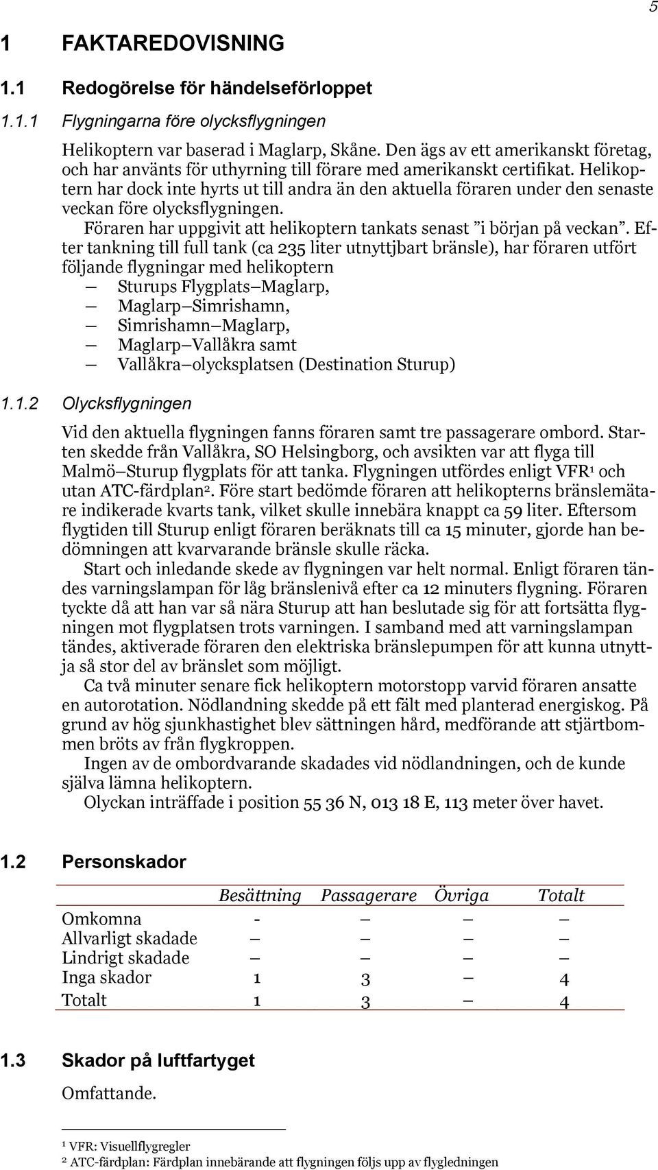 Helikoptern har dock inte hyrts ut till andra än den aktuella föraren under den senaste veckan före olycksflygningen. Föraren har uppgivit att helikoptern tankats senast i början på veckan.