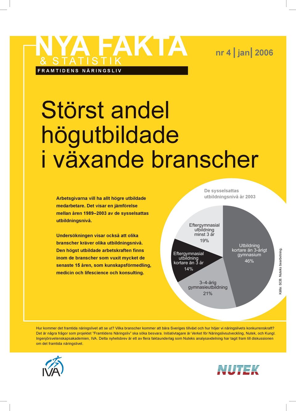 Den högst utbildade arbetskraften finns inom de branscher som vuxit mycket de senaste 15 åren, som kunskapsförmedling, medicin och lifescience och konsulting.