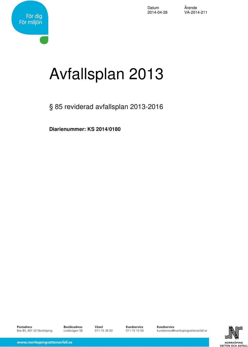 85 reviderad avfallsplan