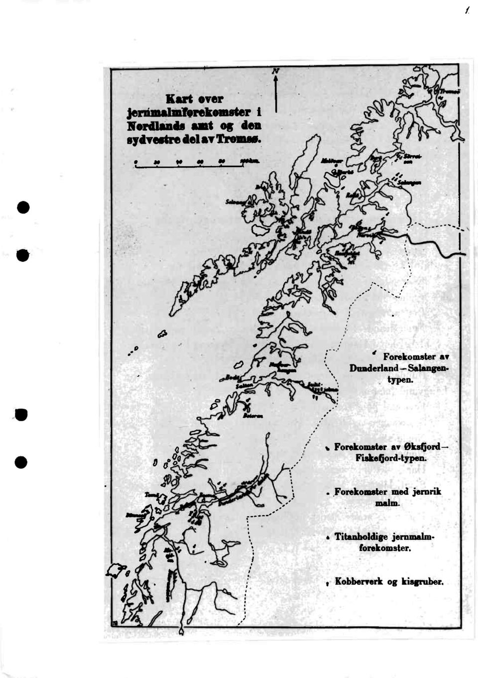 typen. 0o.go co. Forekomster av øksfjord Fiskefiord-typen. lz!