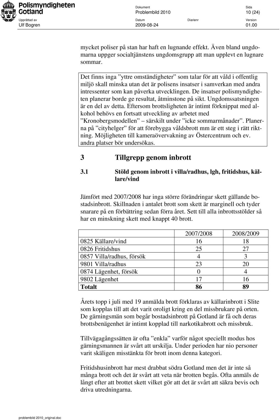 De insatser polismyndigheten planerar borde ge resultat, åtminstone på sikt. Ungdomssatsningen är en del av detta.