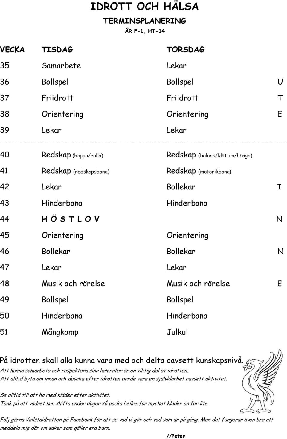 (redskapsbana) Redskap (motorikbana) 42 Lekar Bollekar I 43 Hinderbana Hinderbana