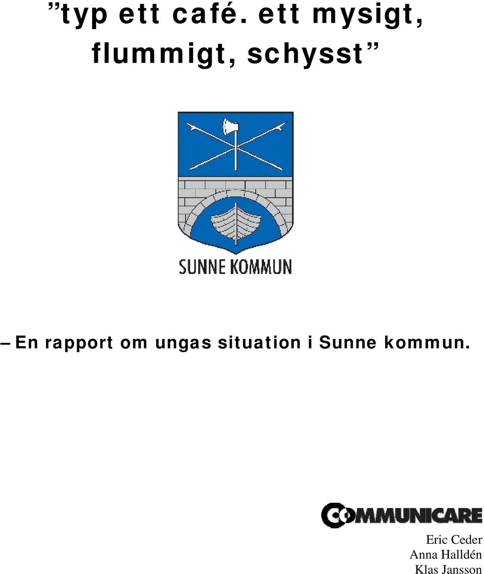 En rapport om ungas situation i