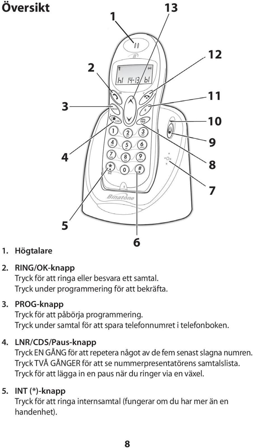 Tryck under samtal för att spara telefonnumret i telefonboken. 4.