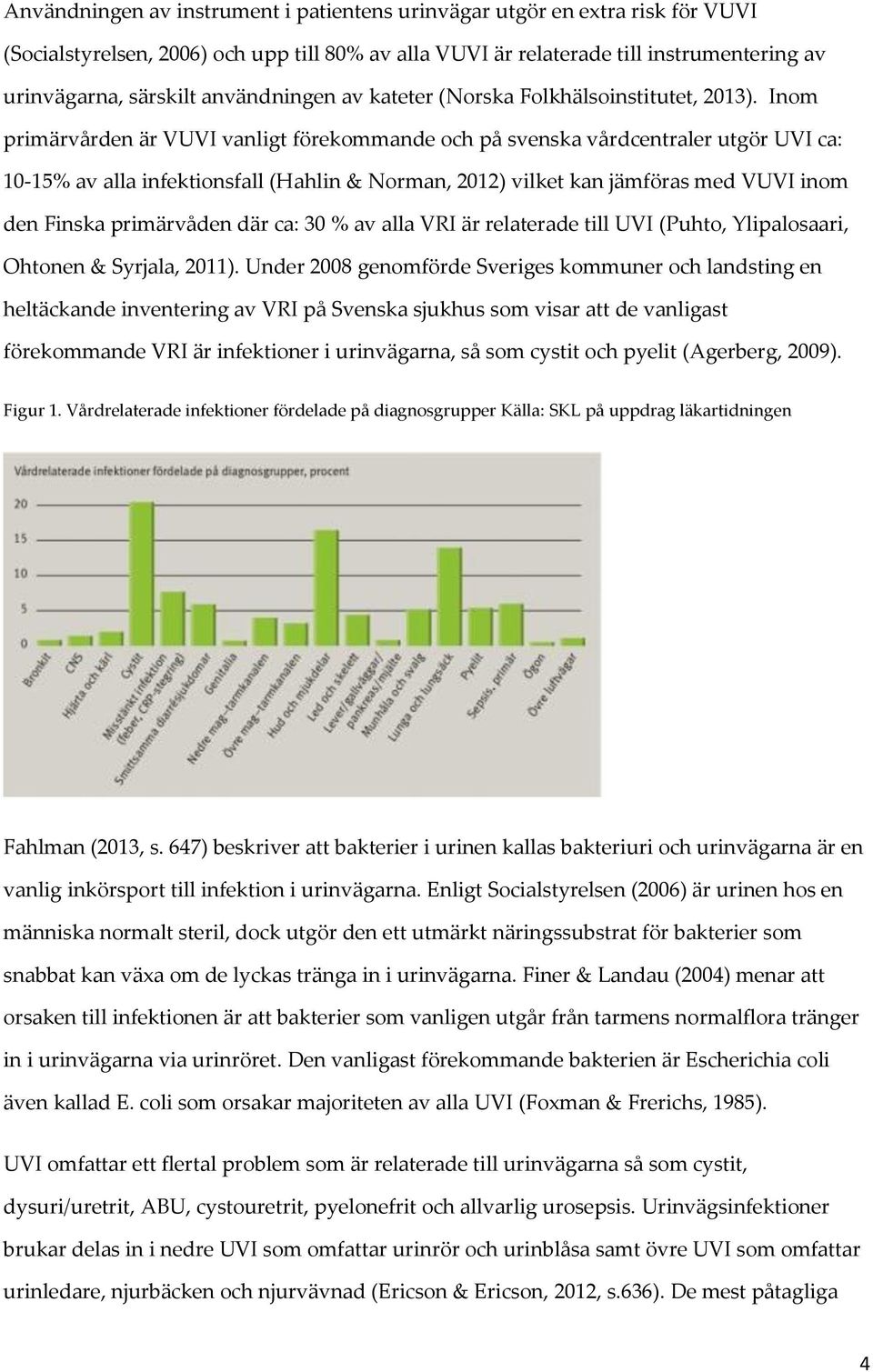 Inom primärvården är VUVI vanligt förekommande och på svenska vårdcentraler utgör UVI ca: 10-15% av alla infektionsfall (Hahlin & Norman, 2012) vilket kan jämföras med VUVI inom den Finska