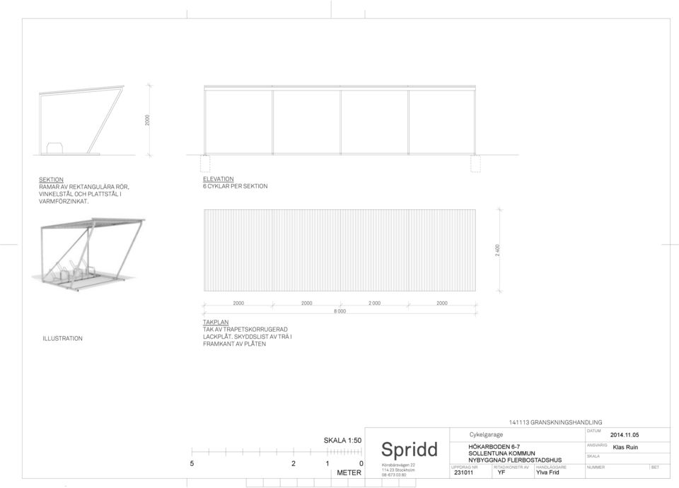 ELEVATION 6 CYKLAR PER SEKTION 000 000 000 000 8 000 ILLUSTRATION