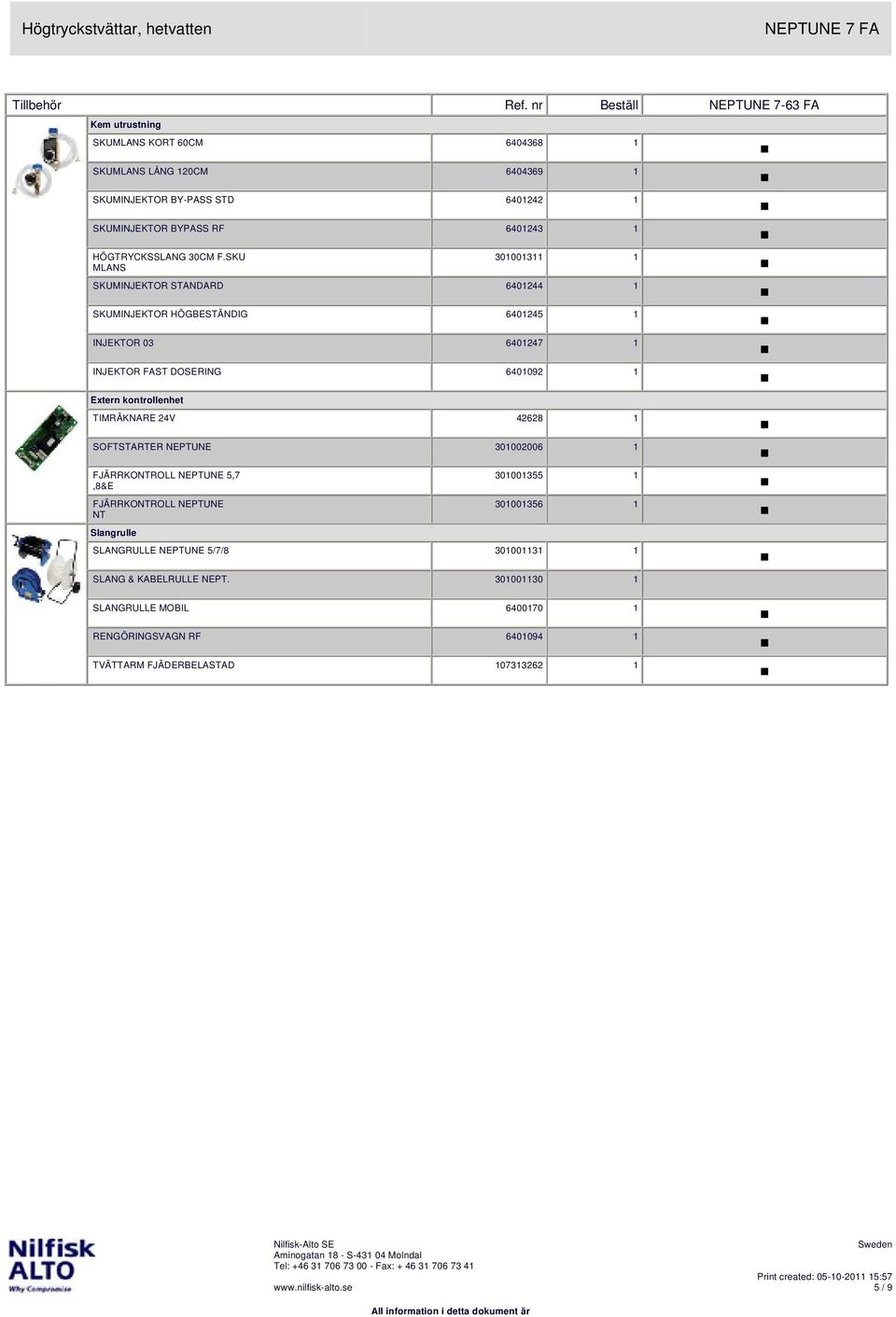 kontrollenhet TIMRÄKNARE 24V 42628 1 SOFTSTARTER NEPTUNE 301002006 1 FJÄRRKONTROLL NEPTUNE 5,7,8&E FJÄRRKONTROLL NEPTUNE NT Slangrulle 301001355 1 301001356 1