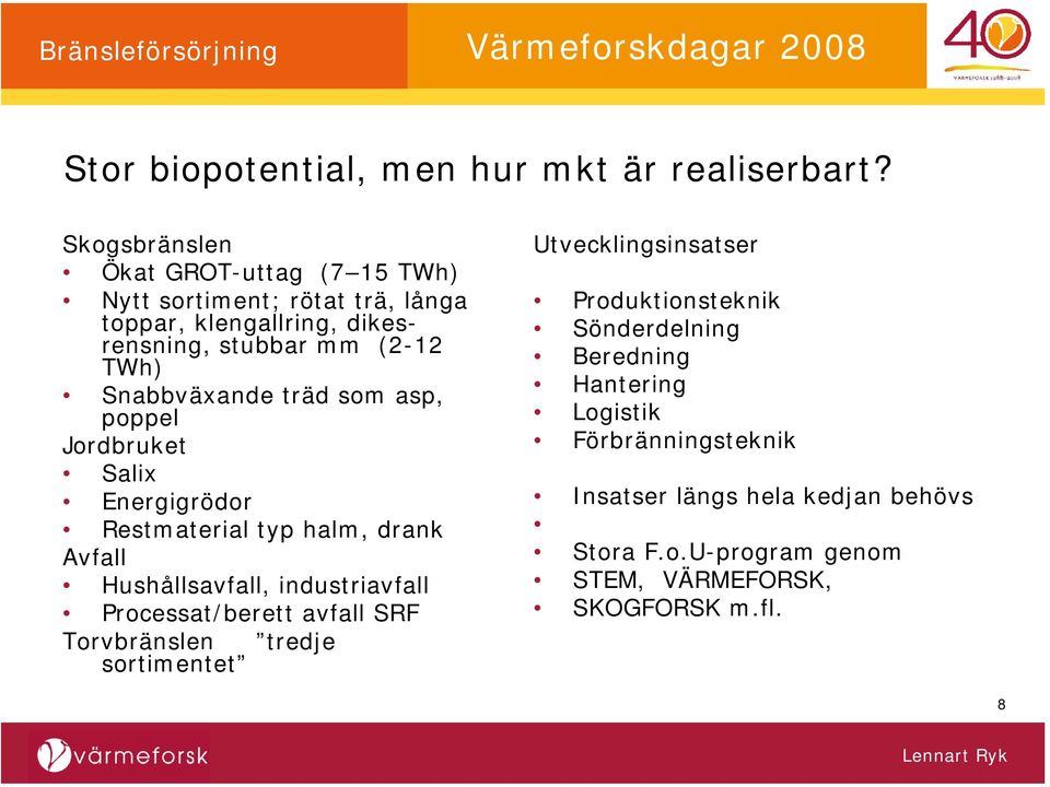 Snabbväxande träd som asp, poppel Jordbruket Salix Energigrödor Restmaterial typ halm, drank Avfall Hushållsavfall, industriavfall