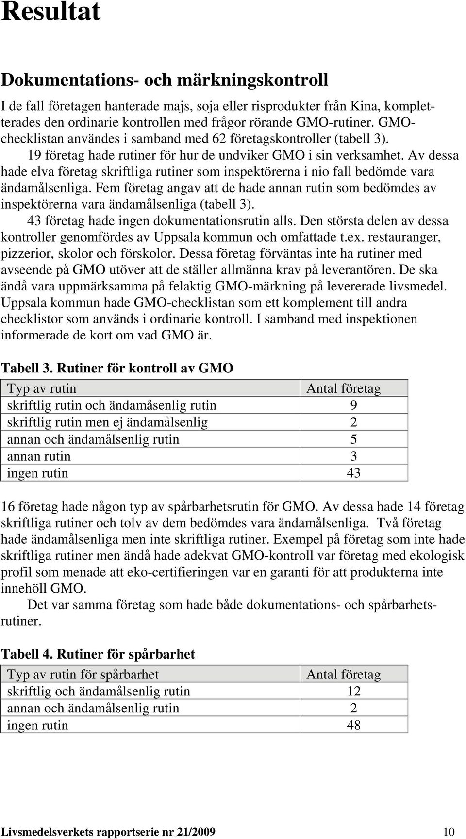 Av dessa hade elva företag skriftliga rutiner som inspektörerna i nio fall bedömde vara ändamålsenliga.