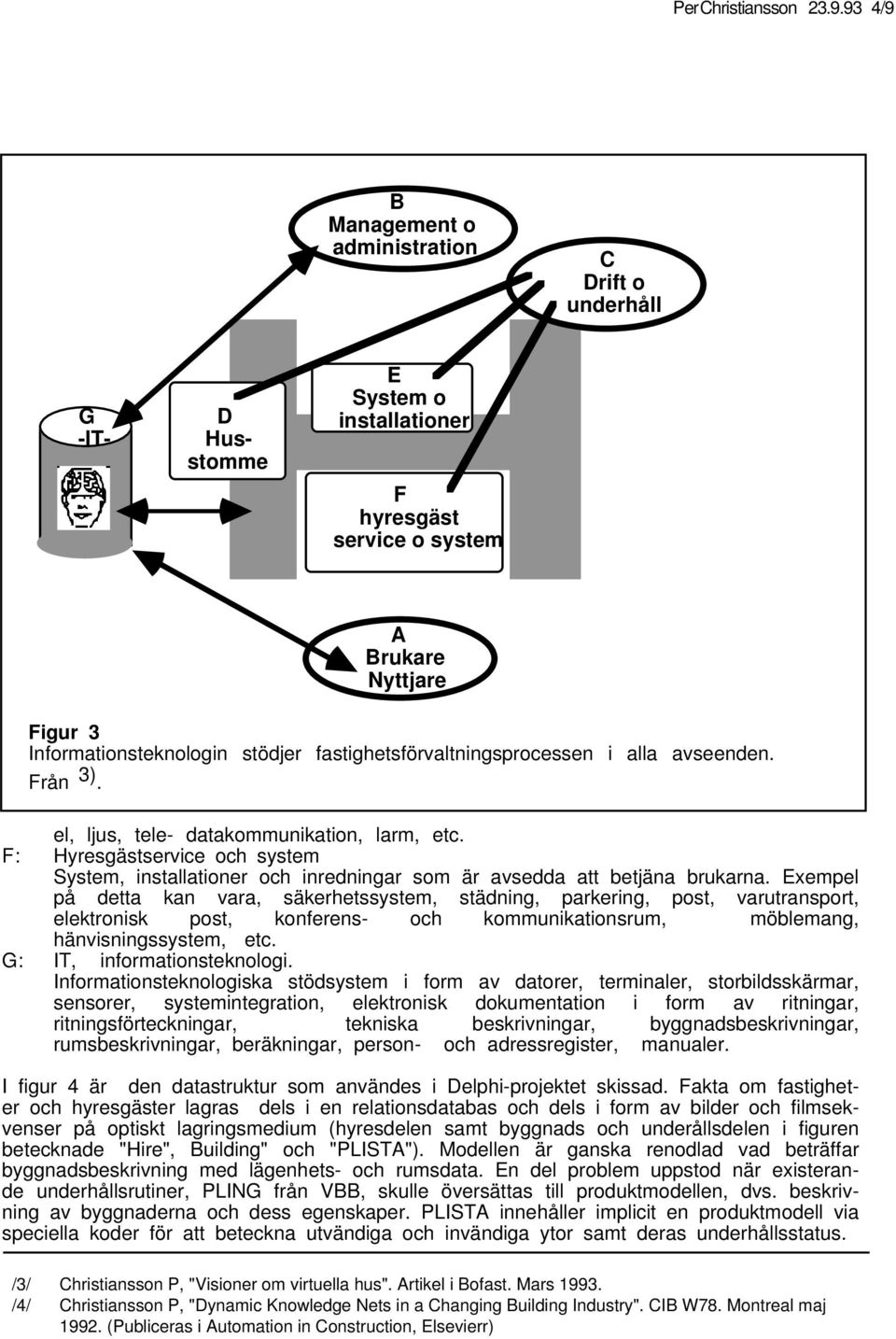 fastighetsförvaltningsprocessen i alla avseenden. Från 3). el, ljus, tele- datakommunikation, larm, etc.