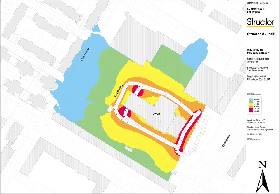 Beräknat enligt Nordiska Beräkningsmodellen > 35.0 > 40.0 > 45.0 > 50.0 > 55.0 > 60.