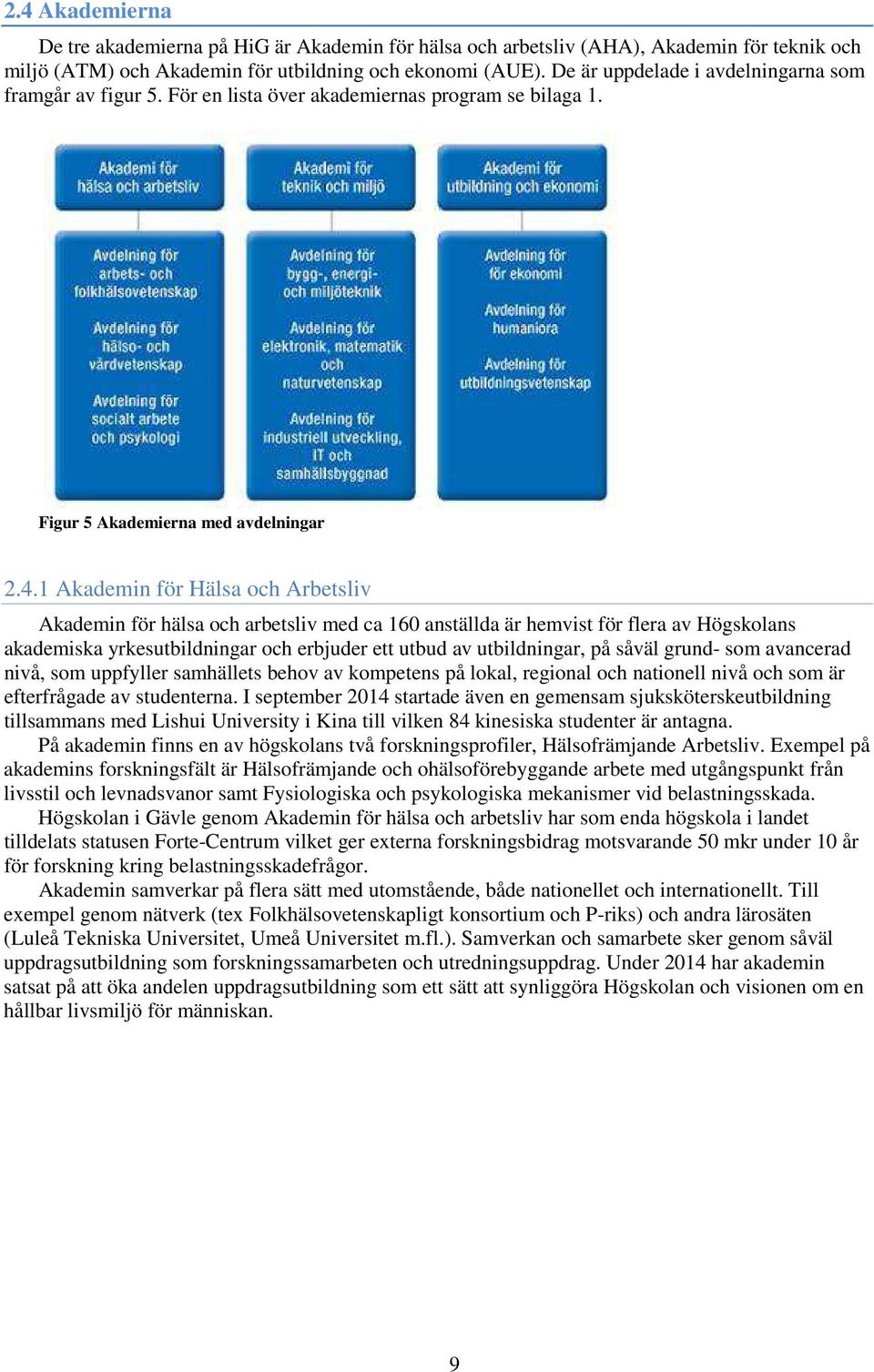 1 Akademin för Hälsa och Arbetsliv Akademin för hälsa och arbetsliv med ca 160 anställda är hemvist för flera av Högskolans akademiska yrkesutbildningar och erbjuder ett utbud av utbildningar, på