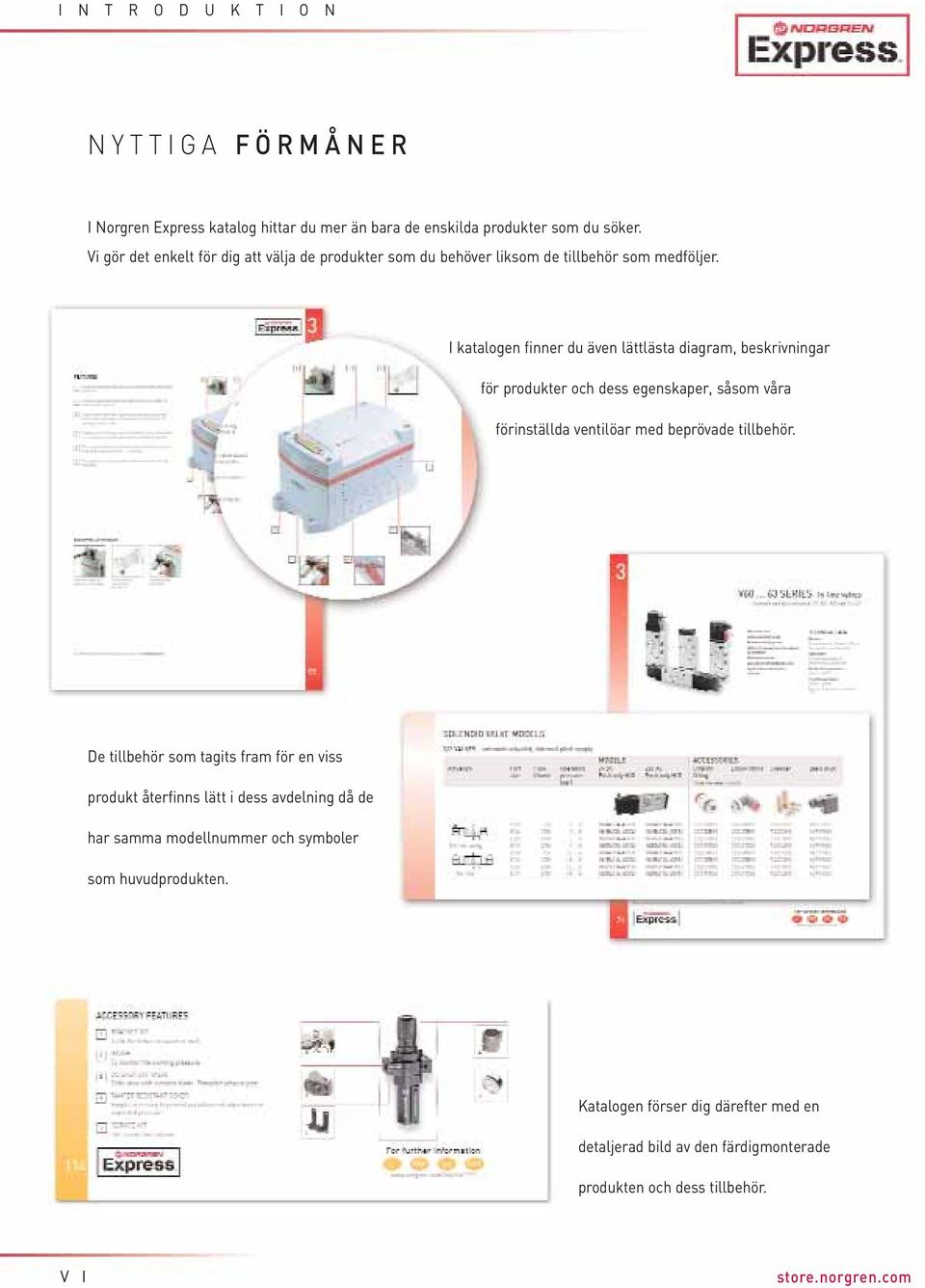 I katalogen finner du även lättlästa diagram, beskrivningar för produkter och dess egenskaper, såsom våra förinställda ventilöar med beprövade tillbehör.