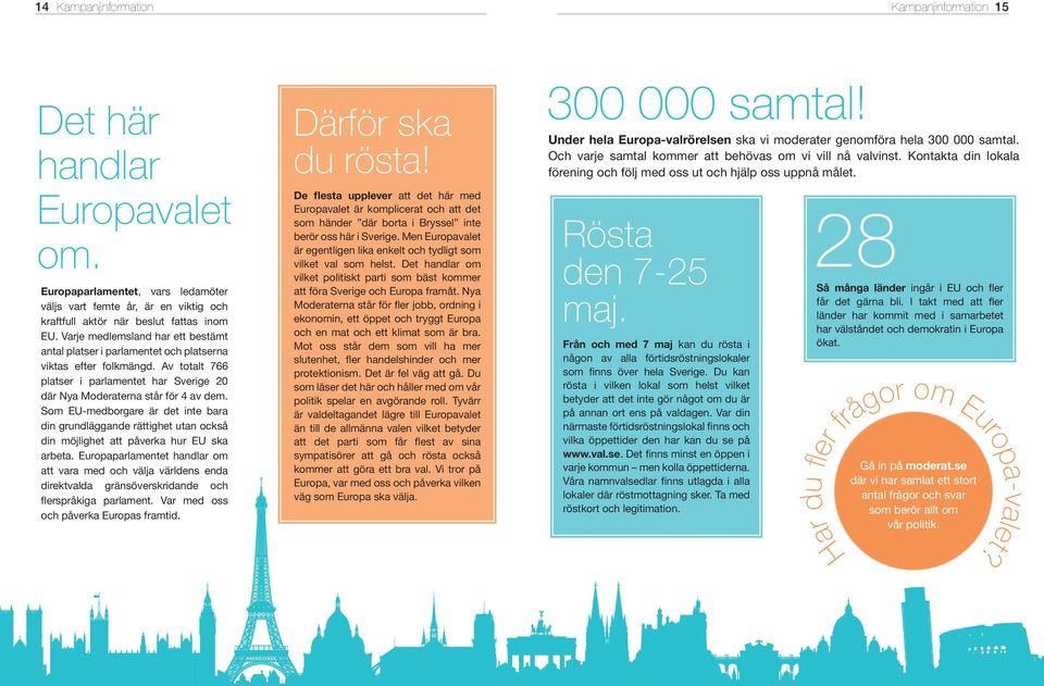 Varje medlemsland har ett bestämt antal platser i parlamentet och platserna viktas efter folkmängd. Av totalt 766 platser i parlamentet har Sverige 20 där Nya Moderaterna står för 4 av dem.