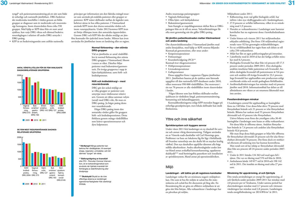 Med hjälp av KPP-data från ett stort antal sjukhus, kan varje DRG viktas och därmed beskriva resursåtgången i relation till andra DRG uttryckt i DRG-poäng.