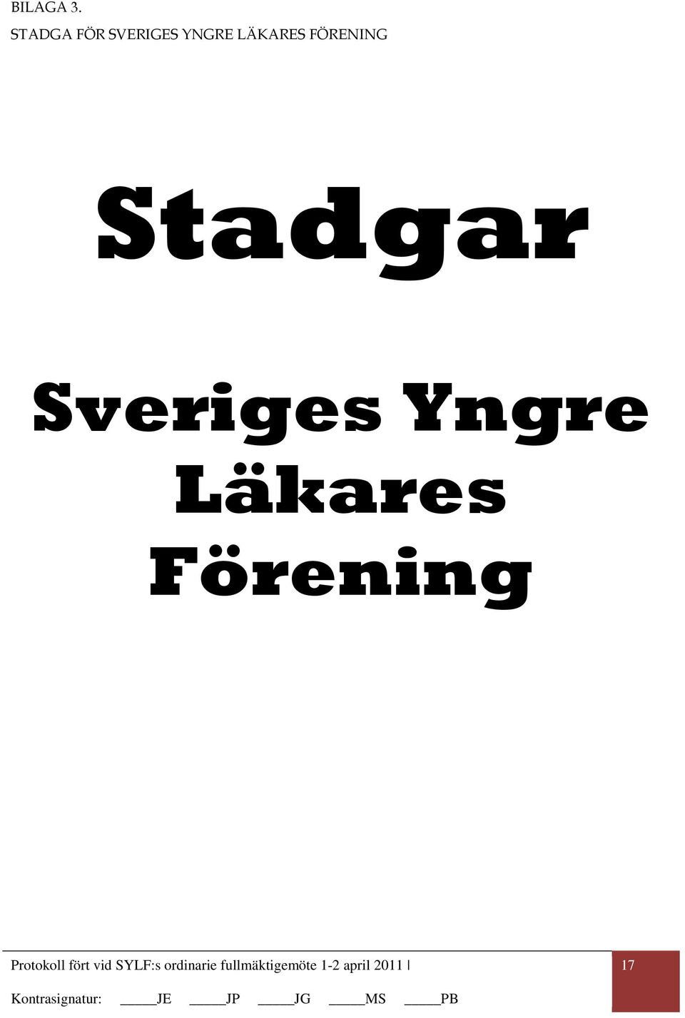 YNGRE LÄKARES FÖRENING