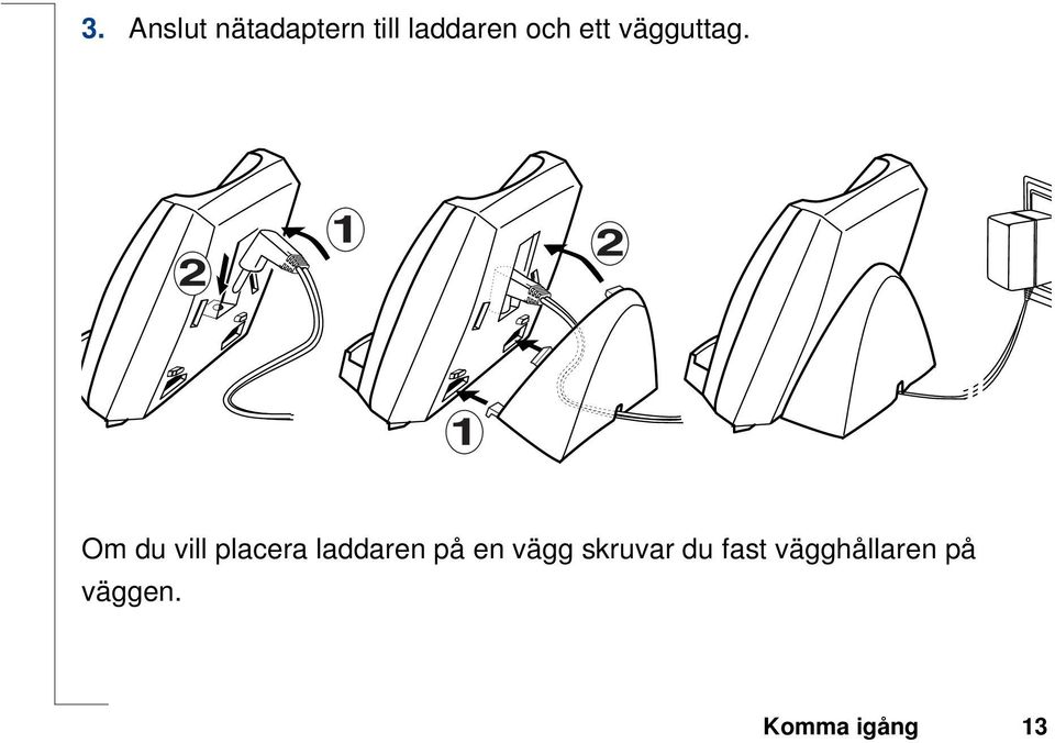 Om du vill placera laddaren på en