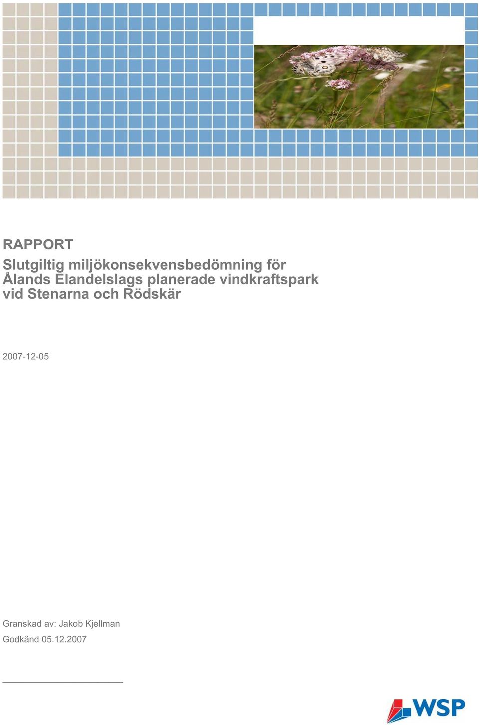 vindkraftspark vid Stenarna och Rödskär