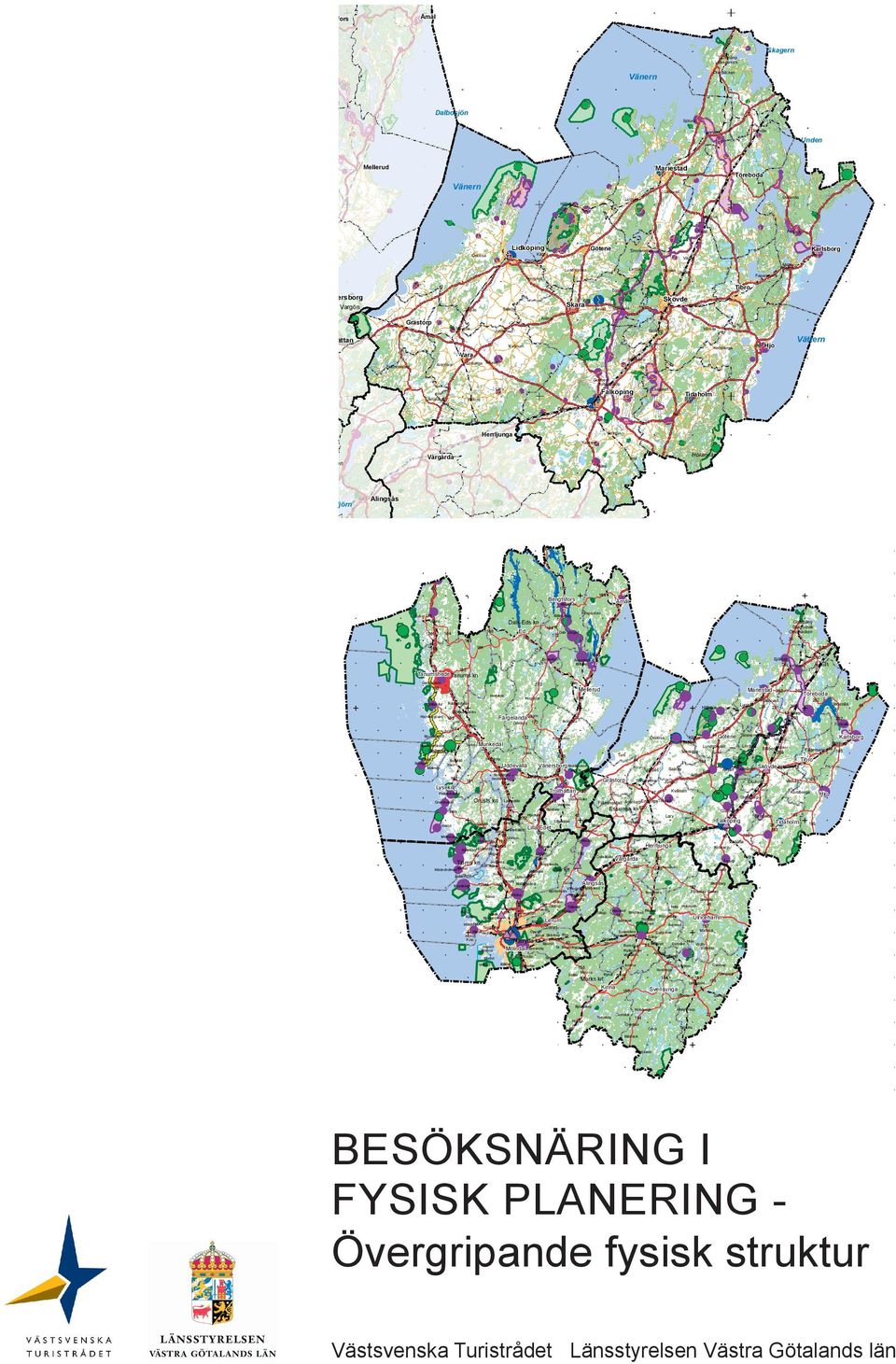 Vänersborg Besöksmål, natur nivå 1 och Mölltorp Lerdala Lundsbrunn Vinninga Järpås Besöksmål, ytor från riksintr vård eller kommunala kultur Väring Filsbäck Tun Vargön Besöksmål ytor från naturre