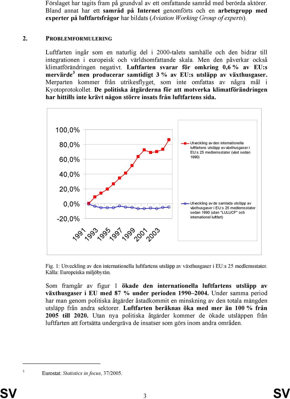 PROBLEMFORMULERING Luftfarten ingår som en naturlig del i 2000-talets samhälle och den bidrar till integrationen i europeisk och världsomfattande skala.