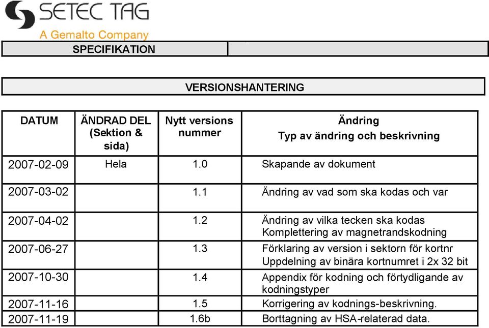 2 Ändring av vilka tecken ska kodas Komplettering av magnetrandskodning 2007-06-27 1.