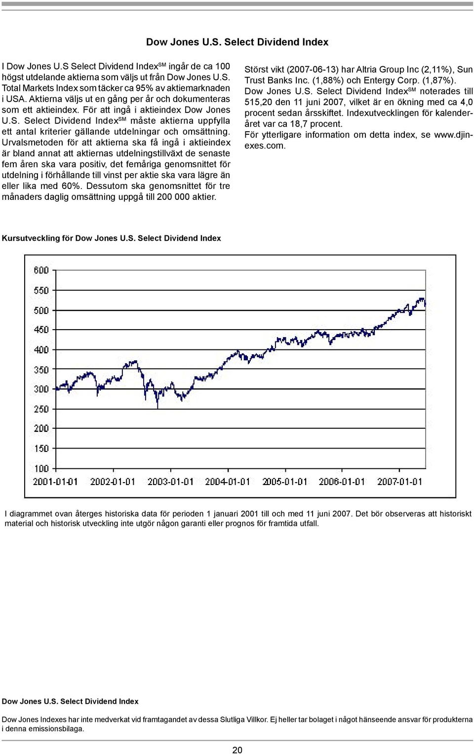 Select Dividend Index SM måste aktierna uppfylla ett antal kriterier gällande utdelningar och omsättning.