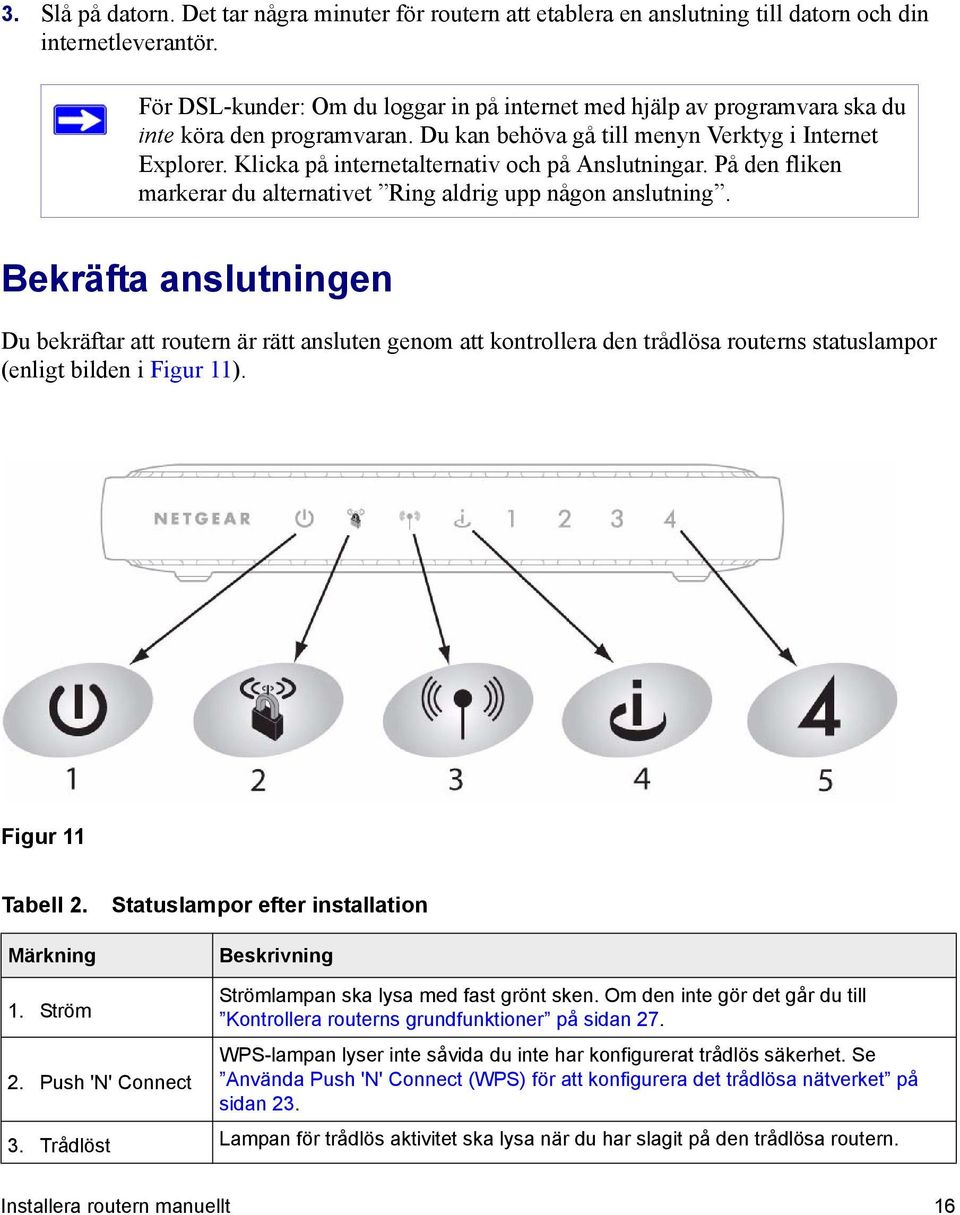 Klicka på internetalternativ och på Anslutningar. På den fliken markerar du alternativet Ring aldrig upp någon anslutning.