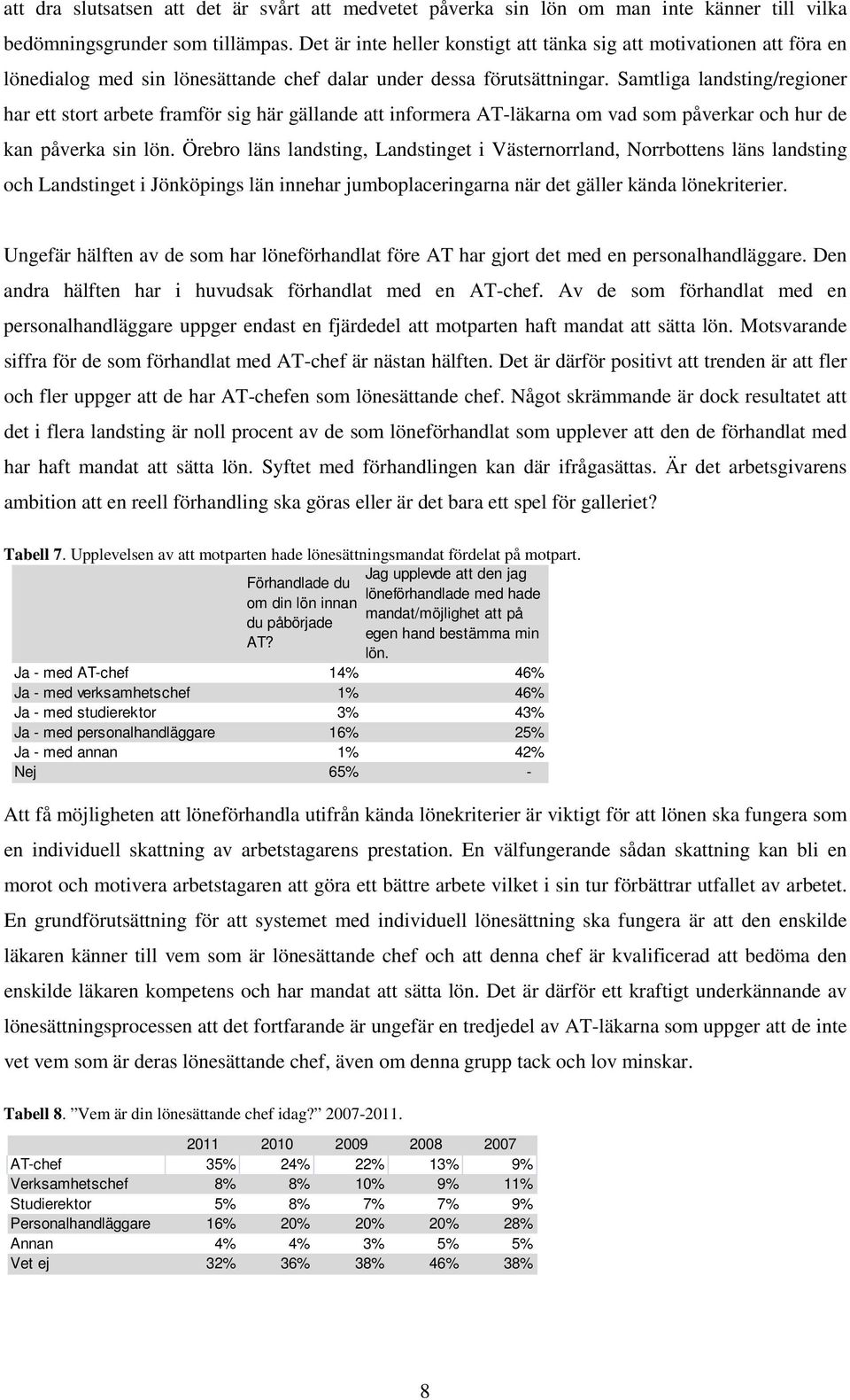 Samtliga landsting/regioner har ett stort arbete framför sig här gällande att informera AT-läkarna om vad som påverkar och hur de kan påverka sin lön.