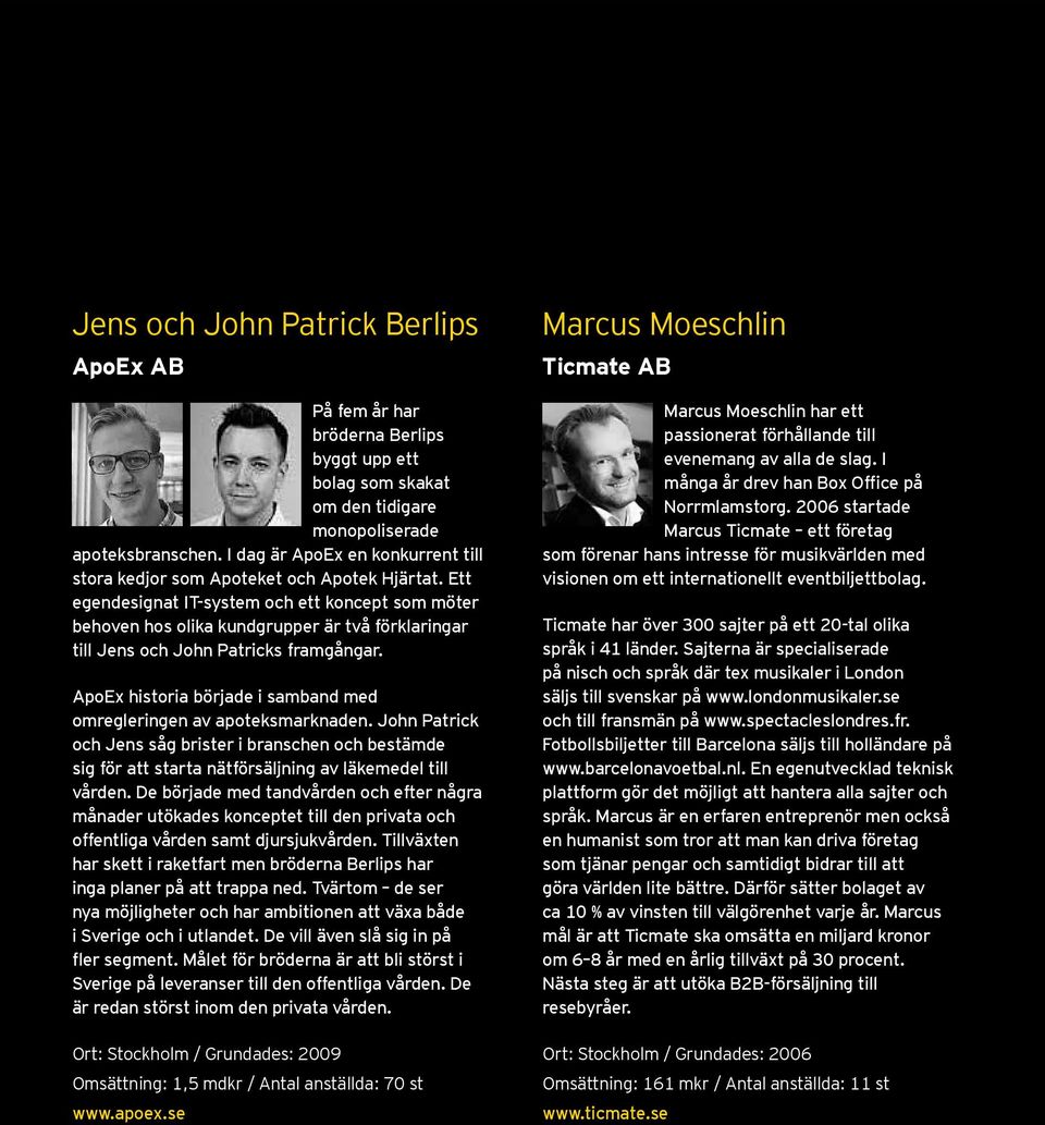Ett egendesignat IT-system och ett koncept som möter behoven hos olika kundgrupper är två förklaringar till Jens och John Patricks framgångar.