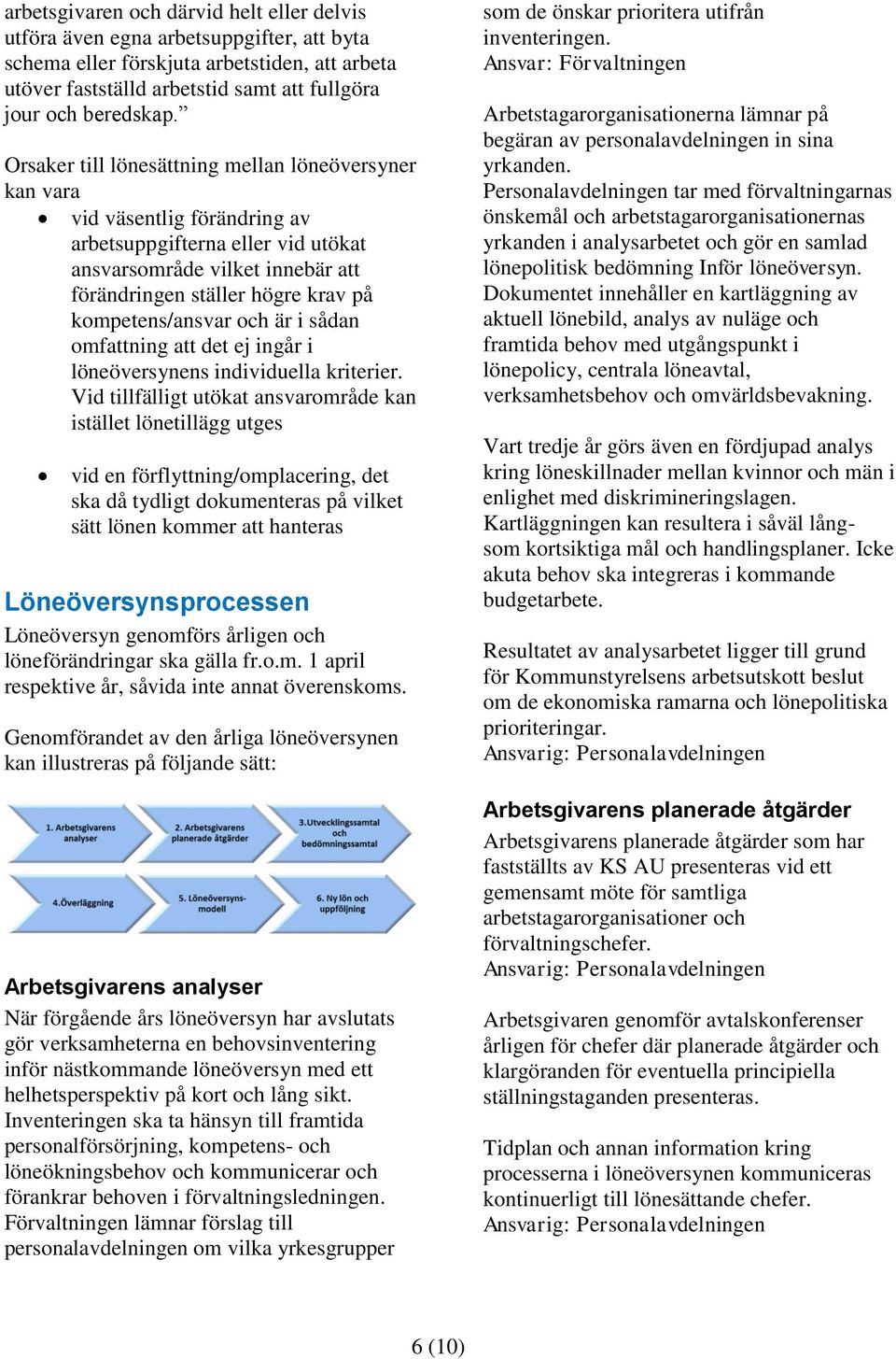 kompetens/ansvar och är i sådan omfattning att det ej ingår i löneöversynens individuella kriterier.