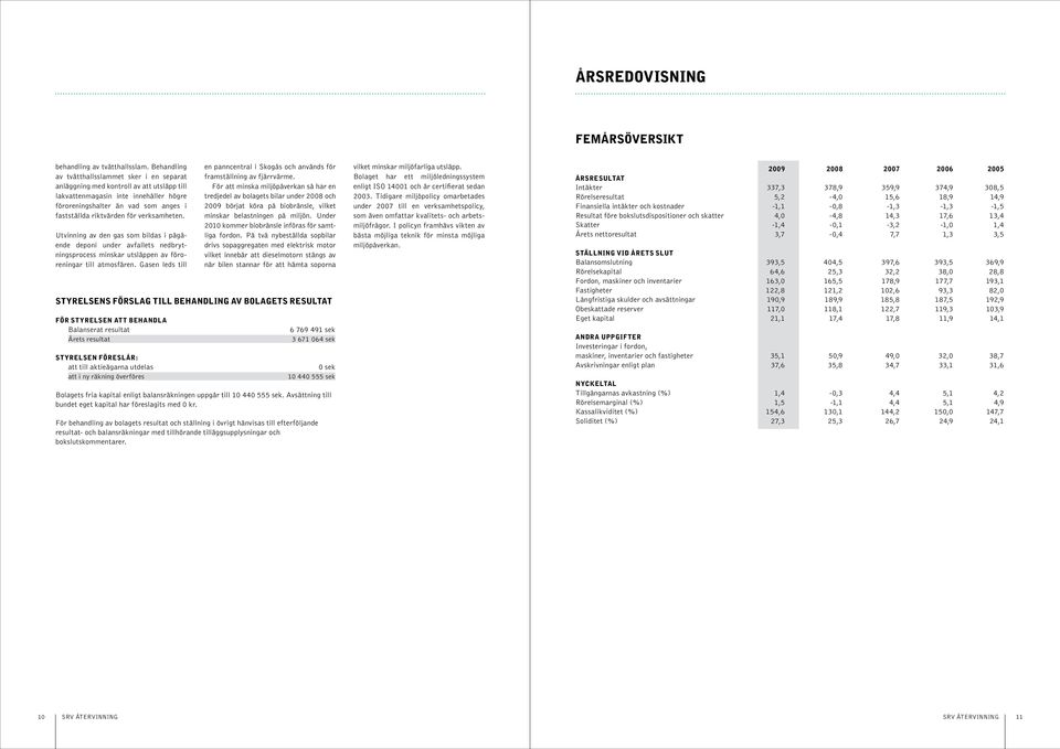 verksamheten. Utvinning av den gas som bildas i pågående deponi under avfallets nedbrytningsprocess minskar utsläppen av föroreningar till atmosfären.