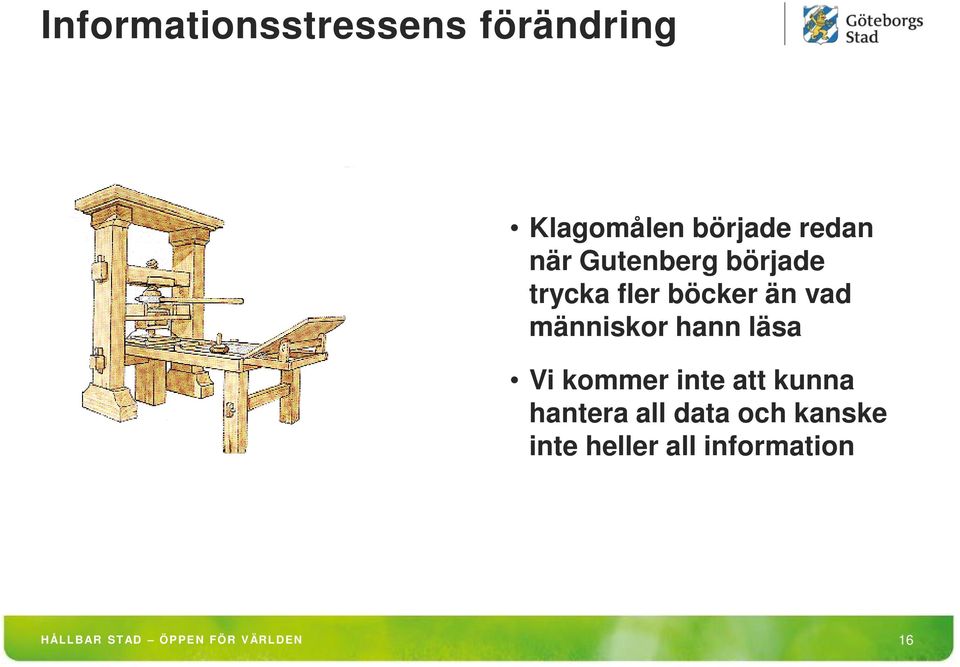 hann läsa Vi kommer inte att kunna hantera all data och