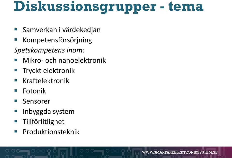 nanoelektronik Tryckt elektronik Kraftelektronik