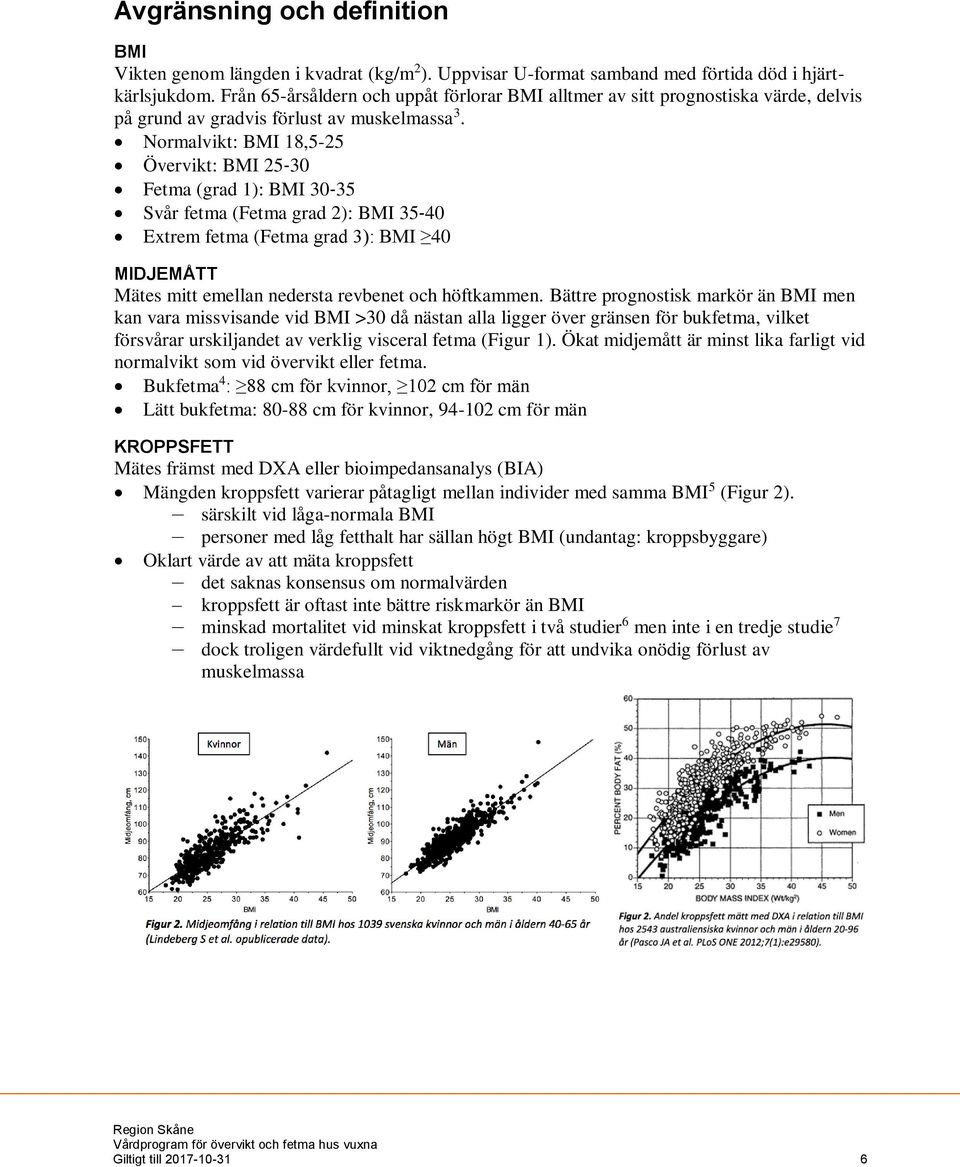 Normalvikt: BMI 18,5-25 Övervikt: BMI 25 30 Fetma (grad 1): BMI 30 35 Svår fetma (Fetma grad 2): BMI 35 40 Extrem fetma (Fetma grad 3): BMI 40 MIDJEMÅTT Mätes mitt emellan nedersta revbenet och