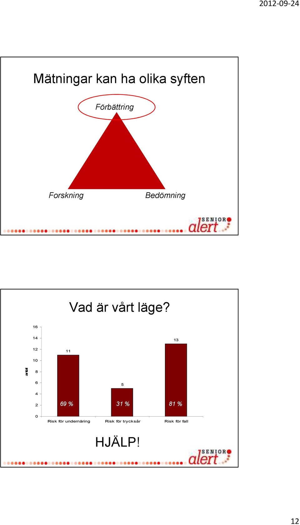 16 14 13 12 11 10 antal 8 6 5 4 2 69 % 31 % 81 %