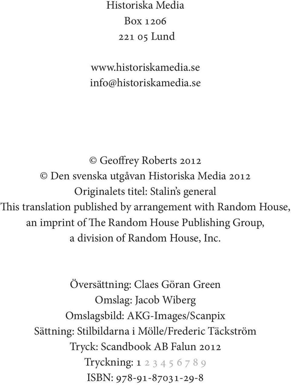 arrangement with Random House, an imprint of The Random House Publishing Group, a division of Random House, Inc.