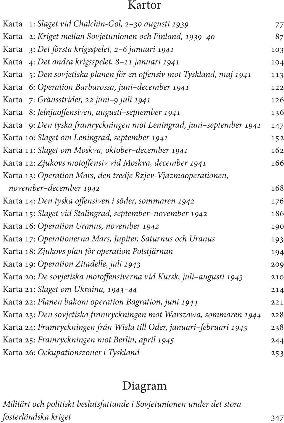 juli 1941 126 Karta 8: Jelnjaoffensiven, augusti september 1941 136 Karta 9: Den tyska framryckningen mot Leningrad, juni september 1941 147 Karta 10: Slaget om Leningrad, september 1941 152 Karta