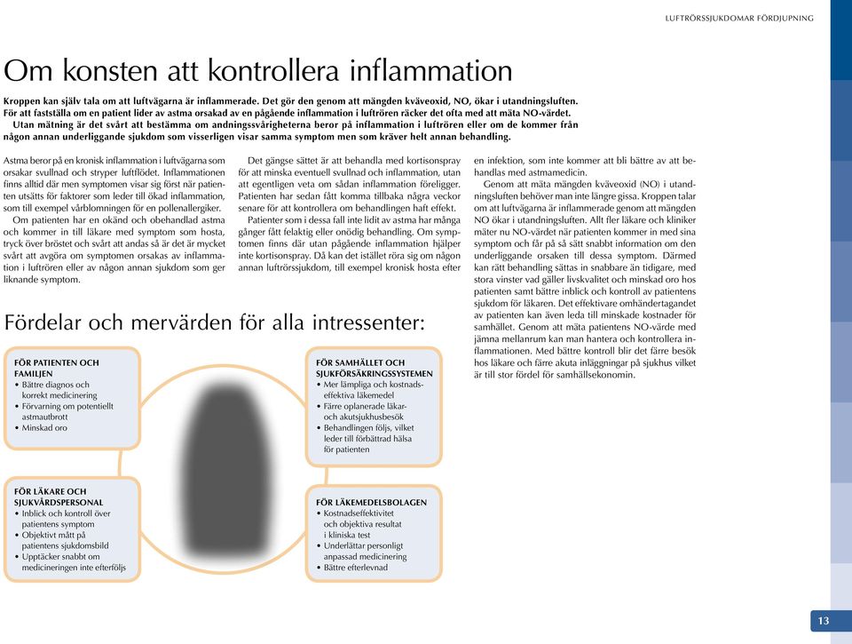 Utan mätning är det svårt att bestämma om andningssvårigheterna beror på inflammation i luftrören eller om de kommer från någon annan underliggande sjukdom som visserligen visar samma symptom men som