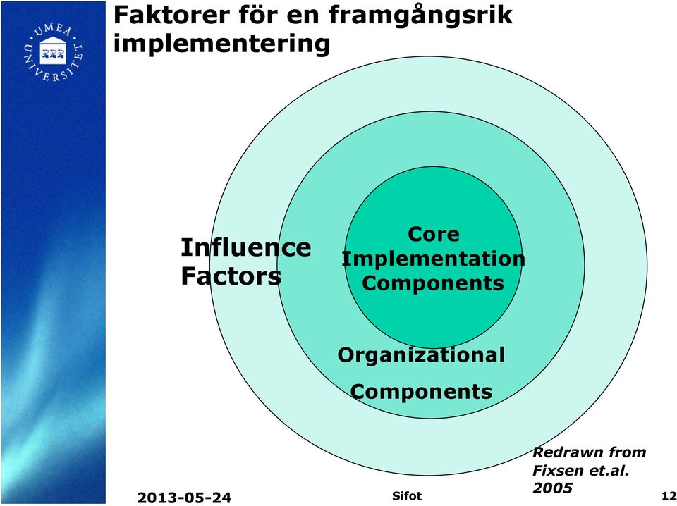 Implementation Components Organizational