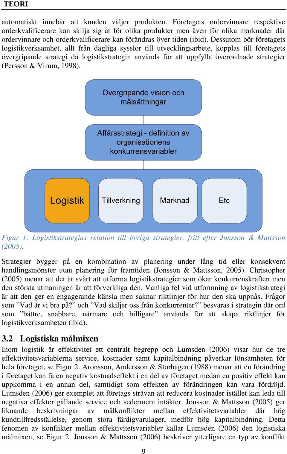 Dessutom bör företagets logistikverksamhet, allt från dagliga sysslor till utvecklingsarbete, kopplas till företagets övergripande strategi då logistikstrategin används för att uppfylla överordnade